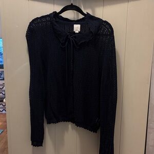 Doen x GAP Navy Crochet Cardigan